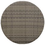 vidaXL Table Basse d'extérieur Gris Ø 68 x 30 cm polyrotin