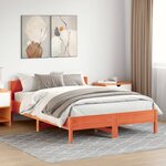 vidaXL Cadre de lit sans matelas cire marron 150x200cm bois pin massif