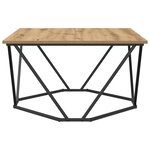 vidaXL Table basse Chêne artisanal 80 x 80 x 45 cm