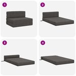 vidaXL Canapé-lit pliable Gris foncé 100 x 80 x 60 cm Tissu