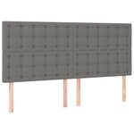 vidaXL Sommier à lattes de lit et matelas et LED Gris foncé 180x200 cm
