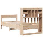 vidaXL Lit bibliothèque sans matelas 90x200 cm bois de pin massif