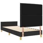 vidaXL Cadre de lit avec tête de lit Noir 100 x 200 cm tissu