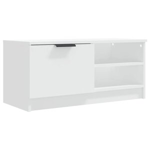 vidaXL Meuble TV Blanc 80x35x36 5 cm Bois d'ingénierie