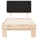 vidaXL Cadre de lit avec tête de lit rembourrée Noir 80 x 200 cm