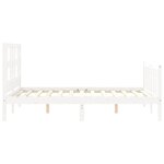 vidaXL Cadre de lit sans matelas blanc 140x200 cm bois de pin massif
