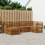 vidaXL Ensemble de canapé d'angle 5 Pièces Naturel Bois d'Acacia Massif