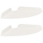 vidaXL Étagère Flottante d'Angle 2 pc Blanc 18 x 18 x 2 cm