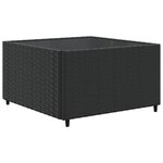 vidaXL Salon de jardin 7 Pièces avec coussins Noir Résine tressée