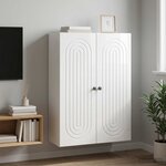 vidaXL Armoire Murale Blanc brillant 66 x 34 5 x 90 cm