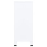 vidaXL Coffre de rangement industriel Blanc 90x40x100 cm Acier