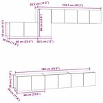 vidaXL Ensemble meuble TV avec tiroir Chêne noir Bois d'ingénierie