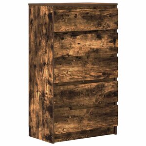vidaXL Commode Chêne fumé 60x36x103 cm Bois d'ingénierie