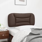 vidaXL Coussin de tête de lit marron 80 cm similicuir