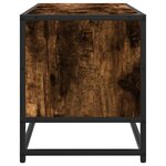 vidaXL Meuble TV chêne fumé 80x34 5x40 cm bois d'ingénierie et métal