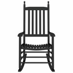 vidaXL Chaise à bascule avec siège incurvé noir peuplier massif