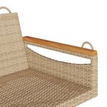 vidaXL Balancelle beige 109x62x40 cm résine tressée