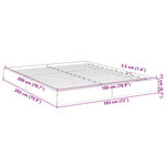 vidaXL Cadre de lit sans matelas noir 180x200 cm bois d'ingénierie