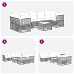 vidaXL Ensemble de canapé de jardin 12 Pièces Gris polyrotin