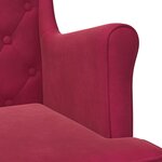 vidaXL Fauteuil Bordeaux Velours