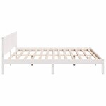 vidaXL Cadre de lit Blanc 180 x 200 cm Bois de pin massif