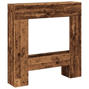 VidaXL Cadre de cheminée vieux bois 81x18x82 cm bois d'ingénierie