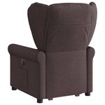vidaXL Fauteuil inclinable électrique marron foncé tissu
