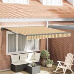 vidaXL Cadre d'auvent Jaune et Gris 350 x 250 cm