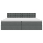 vidaXL Lit avec rangement et matelas Gris foncé 200 x 200 cm Velours