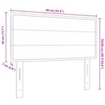 vidaXL Headboard LED Design Lignes Crème 90 cm Tissu