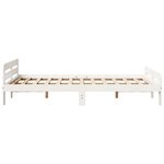 vidaXL Cadre de lit sans matelas blanc 120x190 cm bois de pin massif