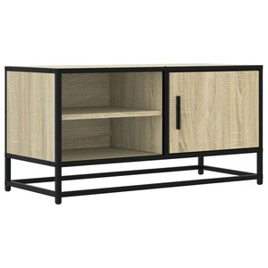 vidaXL Meuble TV chêne sonoma 80x34 5x40 cm bois d'ingénierie et métal