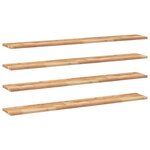 vidaXL Étagères flottantes 4 Pièces 160x20x2 cm acacia massif à l'huile