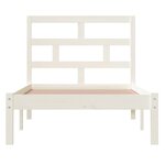 vidaXL Cadre de lit sans matelas blanc bois massif