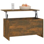 vidaXL Table basse Chêne fumé 102x55 5x52 5 cm Bois d'ingénierie