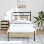 vidaXL Cadre de lit sans matelas chêne sonoma 90x190 cm