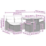 vidaXL Ensemble de canapé de jardin 7 Pièces beige et gris clair