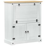 vidaXL Cabinet à vin Blanc 97 x 45 x 114 cm Pin massif
