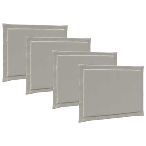 vidaXL Coussins de siège 4 pc Polyester Gris clair 47 x 36 x 2 cm