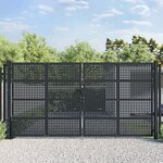 vidaXL Portail de jardin anthracite 400x250 cm acier