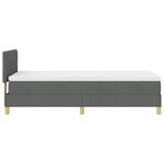 vidaXL Lit avec sommier et matelas gris foncé 80x200 cm en tissu