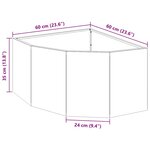 vidaXL Jardinière d'Angle Argent 60 x 60 x 35 cm Acier inoxydable