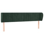 vidaXL Tête de lit avec oreilles Vert foncé 183x23x78/88 cm Velours