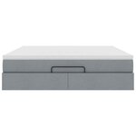 VidaXL Cadre de lit ottoman et matelas gris clair 160x200cm tissu