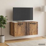 vidaXL Meuble TV mural Bois ancien 59 5 x 31 x 30 cm Bois d'ingénierie