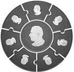 Pièce de monnaie en Argent 20 Dollar - 50 Dollars g 297 Millésime 2025 MOON PHASES