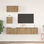 vidaXL Ensemble de meubles TV 4 Pièces chêne artisanal 80 x 30 x 30 cm