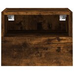 vidaXL Meubles TV muraux 2 Pièces chêne fumé 40x30x30cm bois d'ingénierie