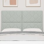 vidaXL Tête de lit LED Gris clair 144 cm Cuir synthétique