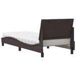 vidaXL Lit avec matelas marron foncé 80x200 cm tissu